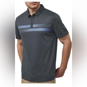 Mens Polo Shirts Short Sleeve - Performance Dry Fit Wicking Golf Polo T Shirt